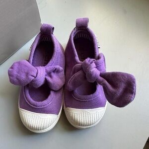 Charming Purple Kids Sneakers with Bow